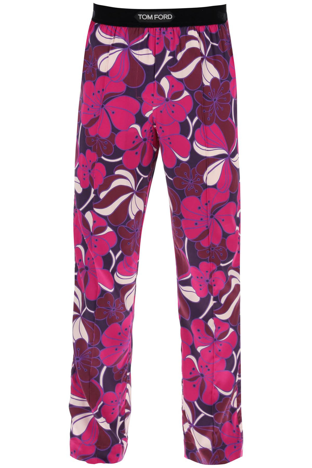Tom Ford Pajama Pants In Floral Silk   Viola