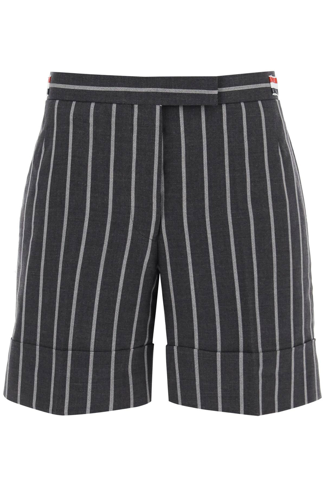 Thom Browne Striped Tailoring Shorts   Grigio