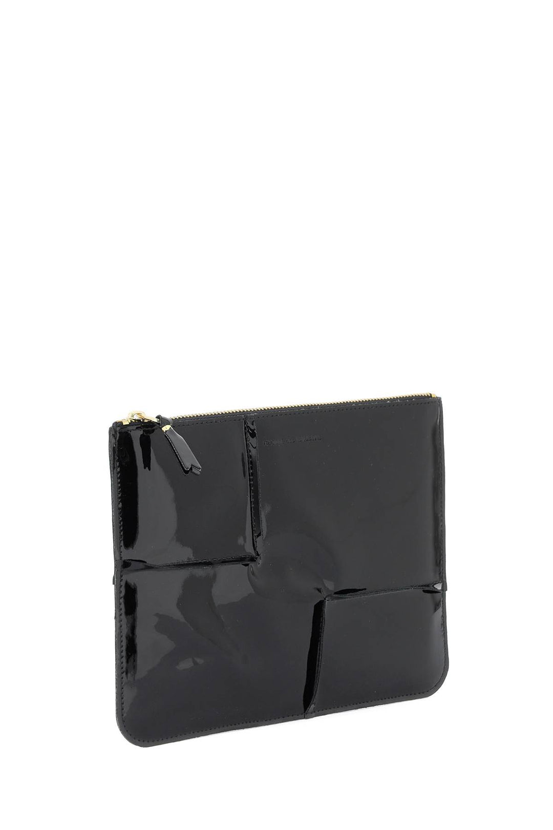Comme Des Garcons Wallet Glossy Patent Leather   Nero