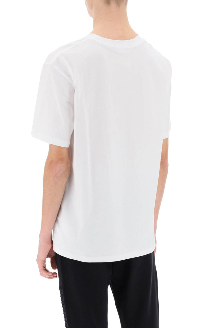 Balmain T Shirt With Flocked Coin Print   Bianco