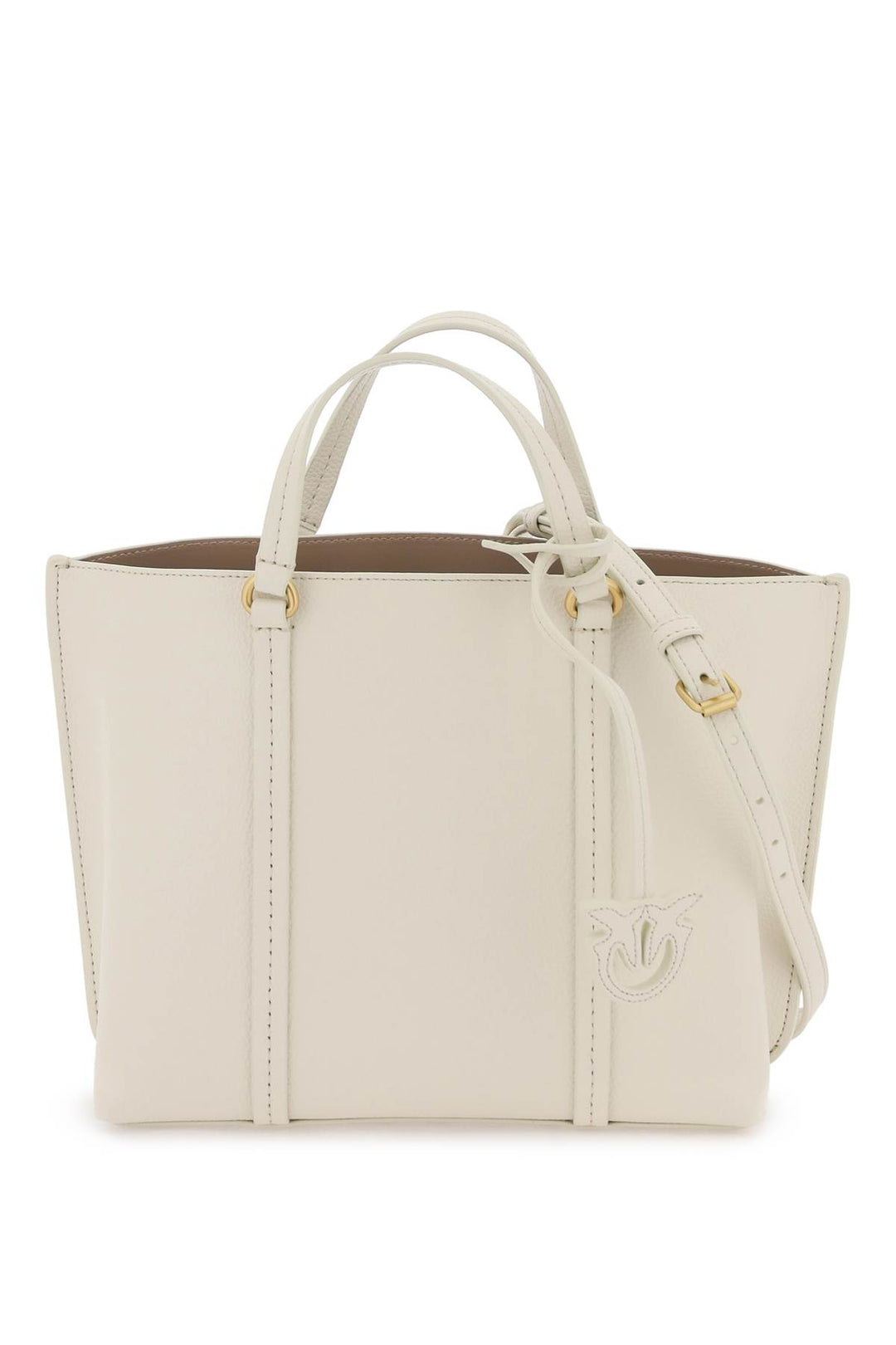 Pinko Carrie Shopper Classic Handbag   Bianco