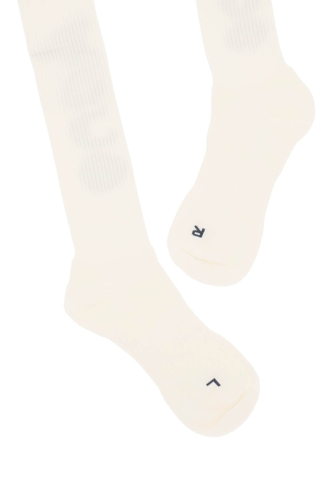 Acne Studios Long Sport Socks With Logo   Bianco