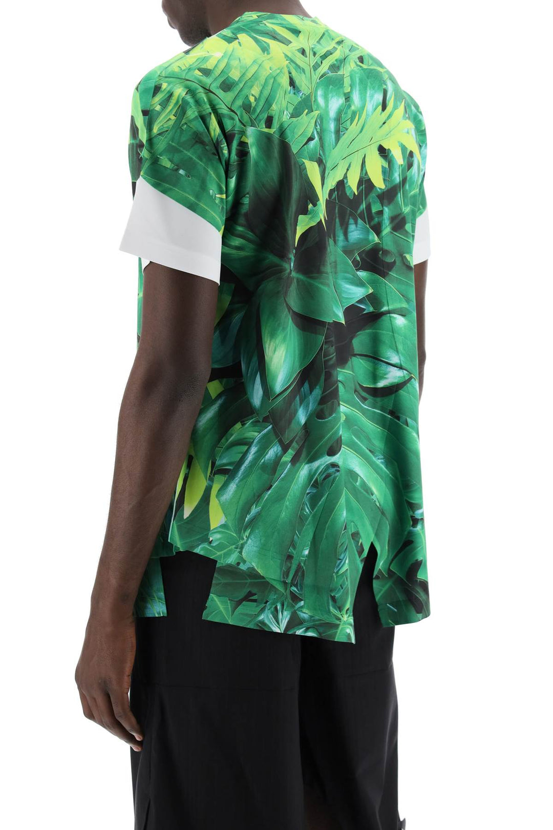 Comme Des Garcons Homme Plus Jungle Print T Shirt With   Verde