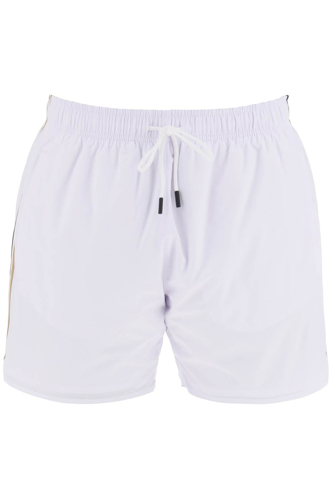 Boss Replace With Double Quoteseaside Bermuda Shorts With Tr   Bianco