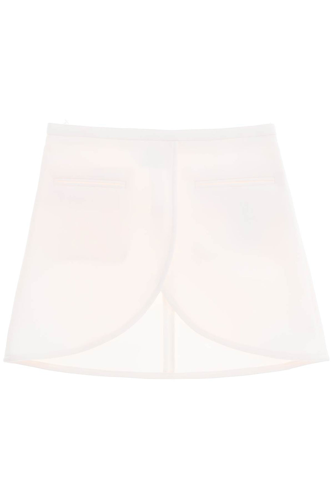 Courreges Ellipse Twill Mini Skirt In   Bianco