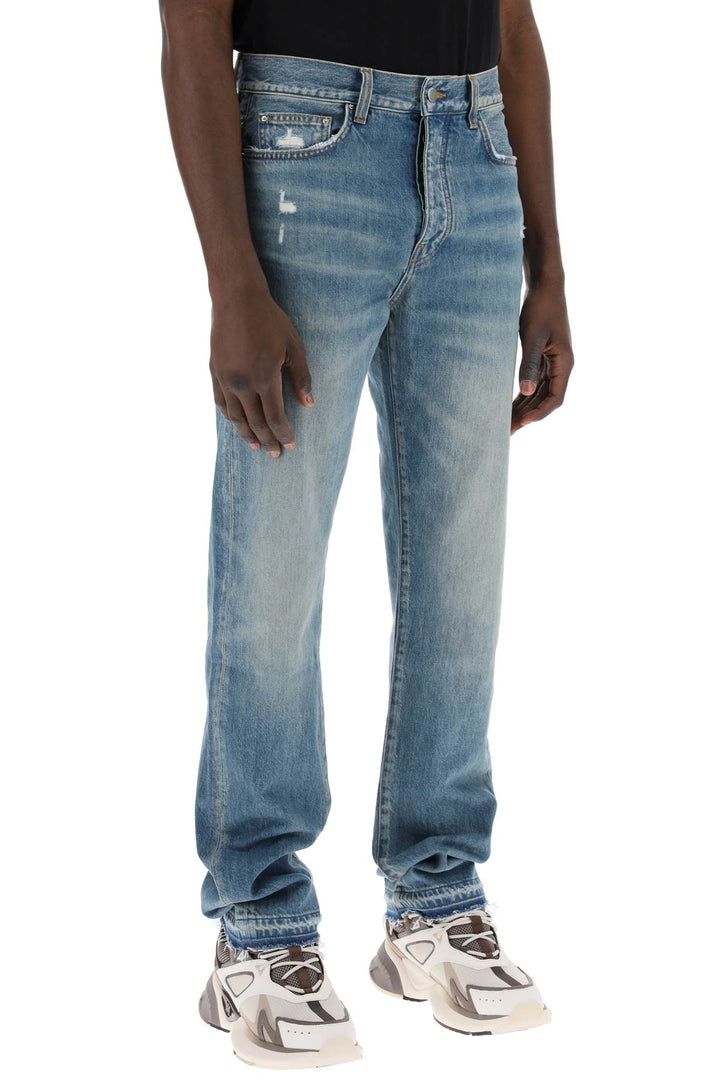 Amiri Replace With Double Quotefive Pocket Distressed Effect Jeansreplace With Double Quote   Blu
