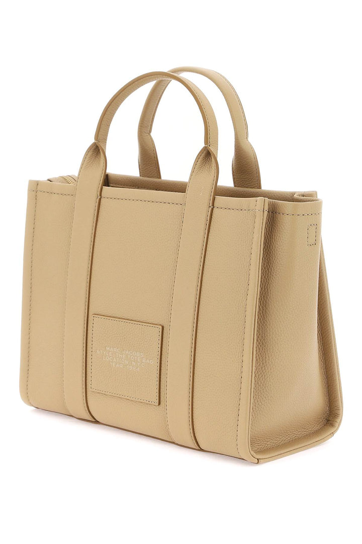Marc Jacobs The Leather Small Tote Bag   Beige
