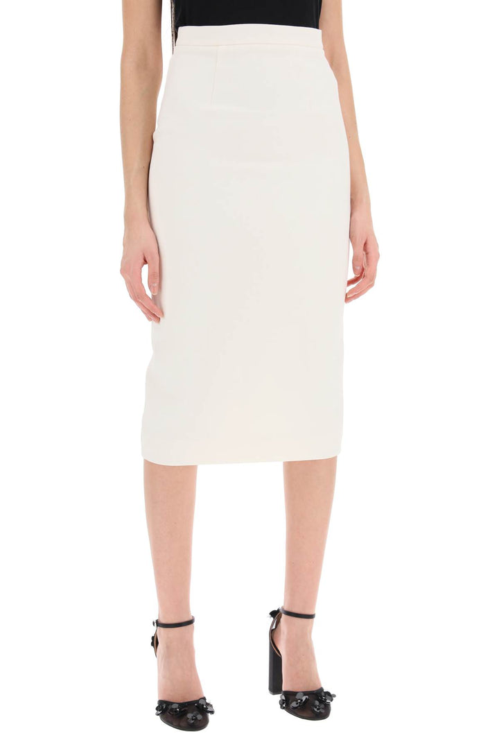 Roland Mouret Midi Cady Skirt In   Bianco
