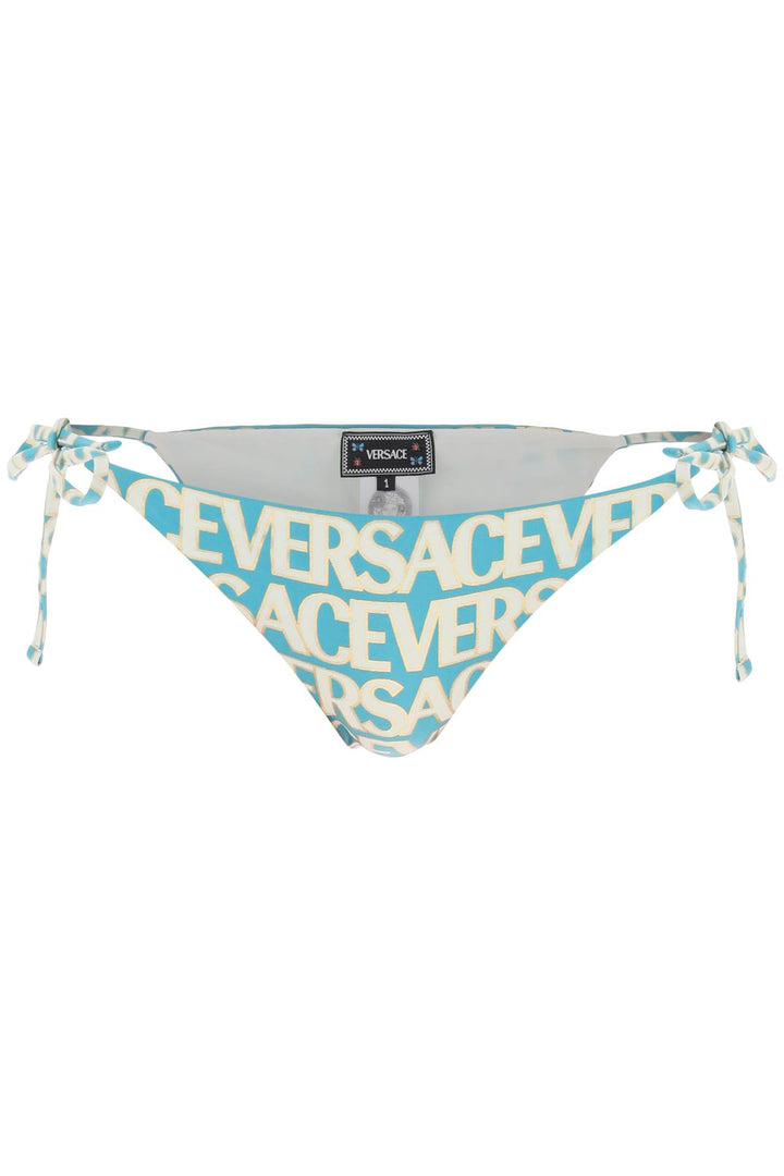 Versace Allover Bikini Bottom   Celeste