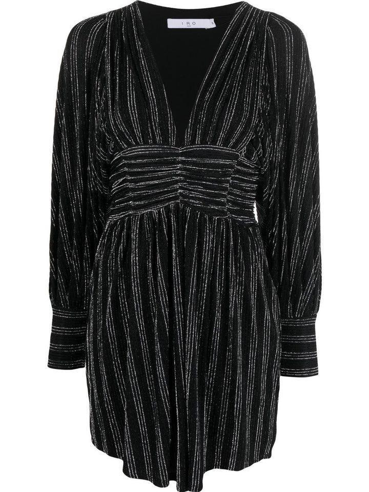 Iro Metallic Ribbed Mini Dress