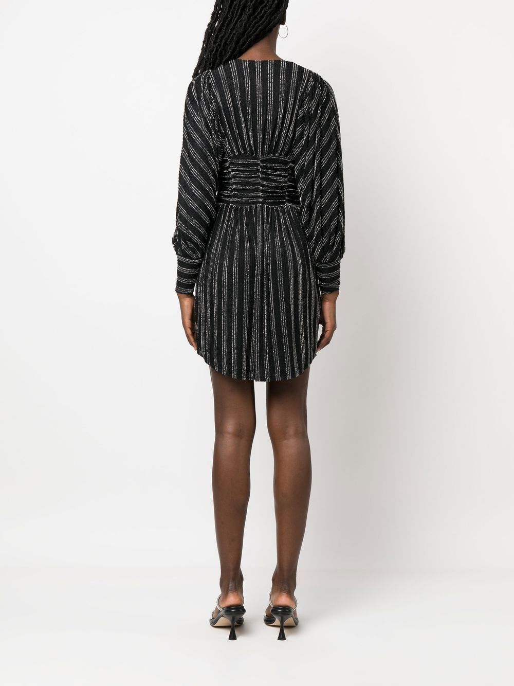 Iro Metallic Ribbed Mini Dress
