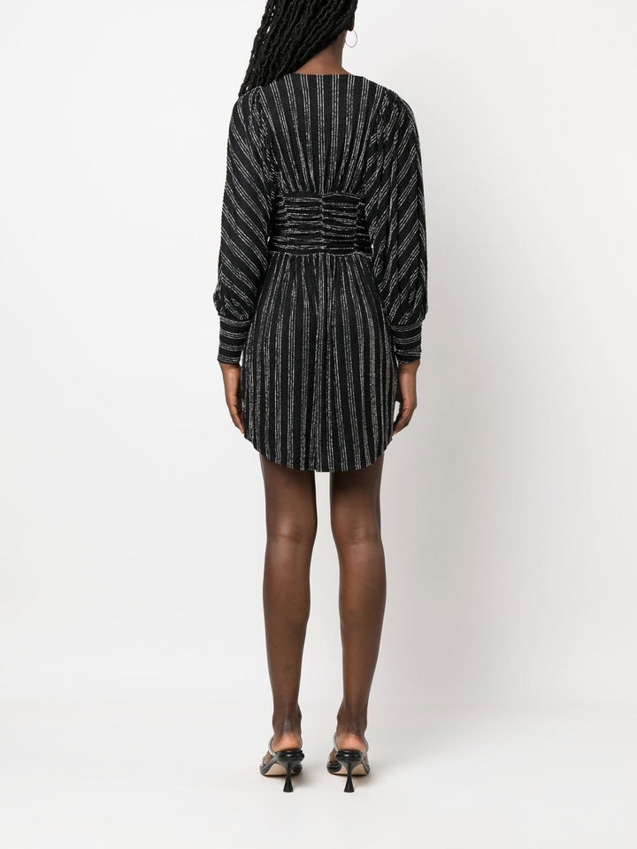 Iro Metallic Ribbed Mini Dress