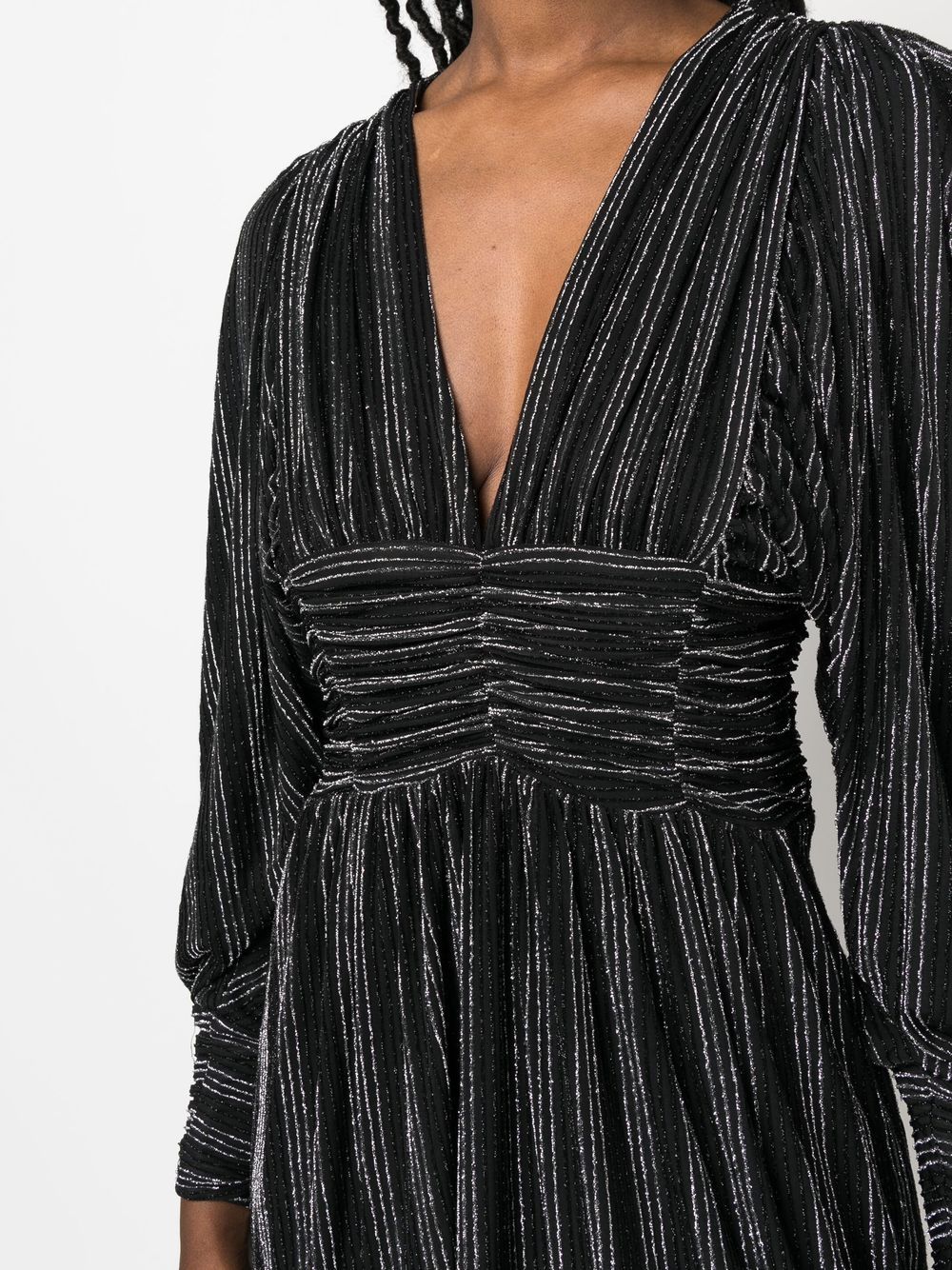 Iro Metallic Ribbed Mini Dress
