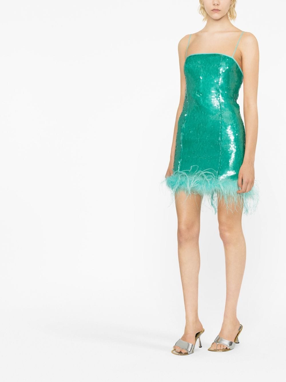 Giuseppe di Morabito sequin feather-embellished mini dress