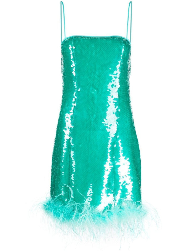 Giuseppe di Morabito sequin feather-embellished mini dress
