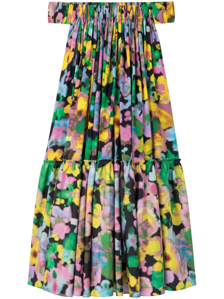 AZ FACTORY WITH LUTZ HUELLE Gaia Off-Shoulder Midi Dress