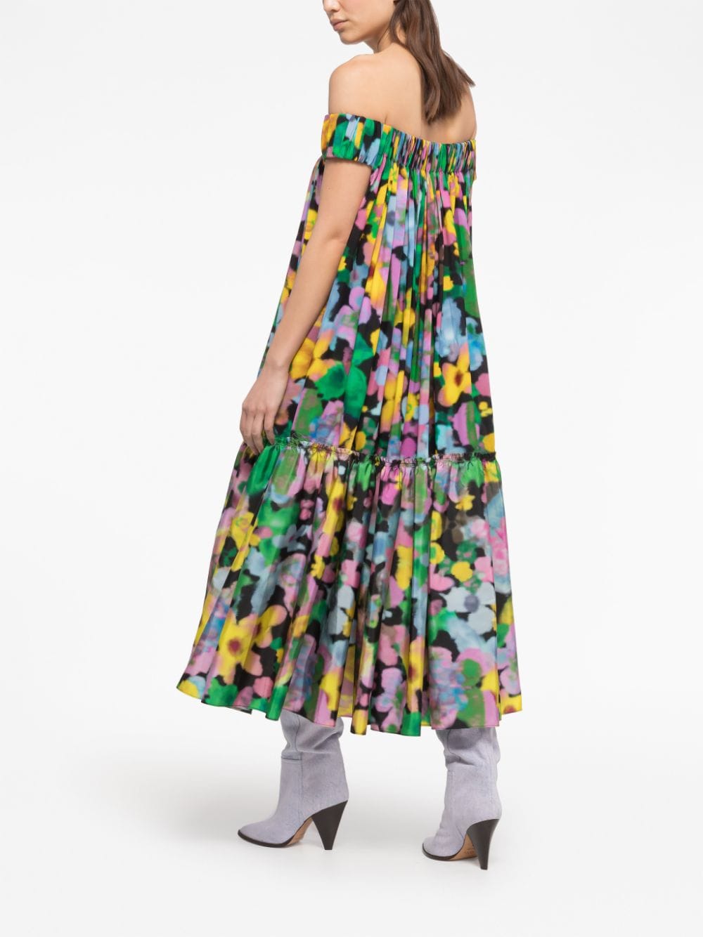 AZ FACTORY WITH LUTZ HUELLE Gaia Off-Shoulder Midi Dress