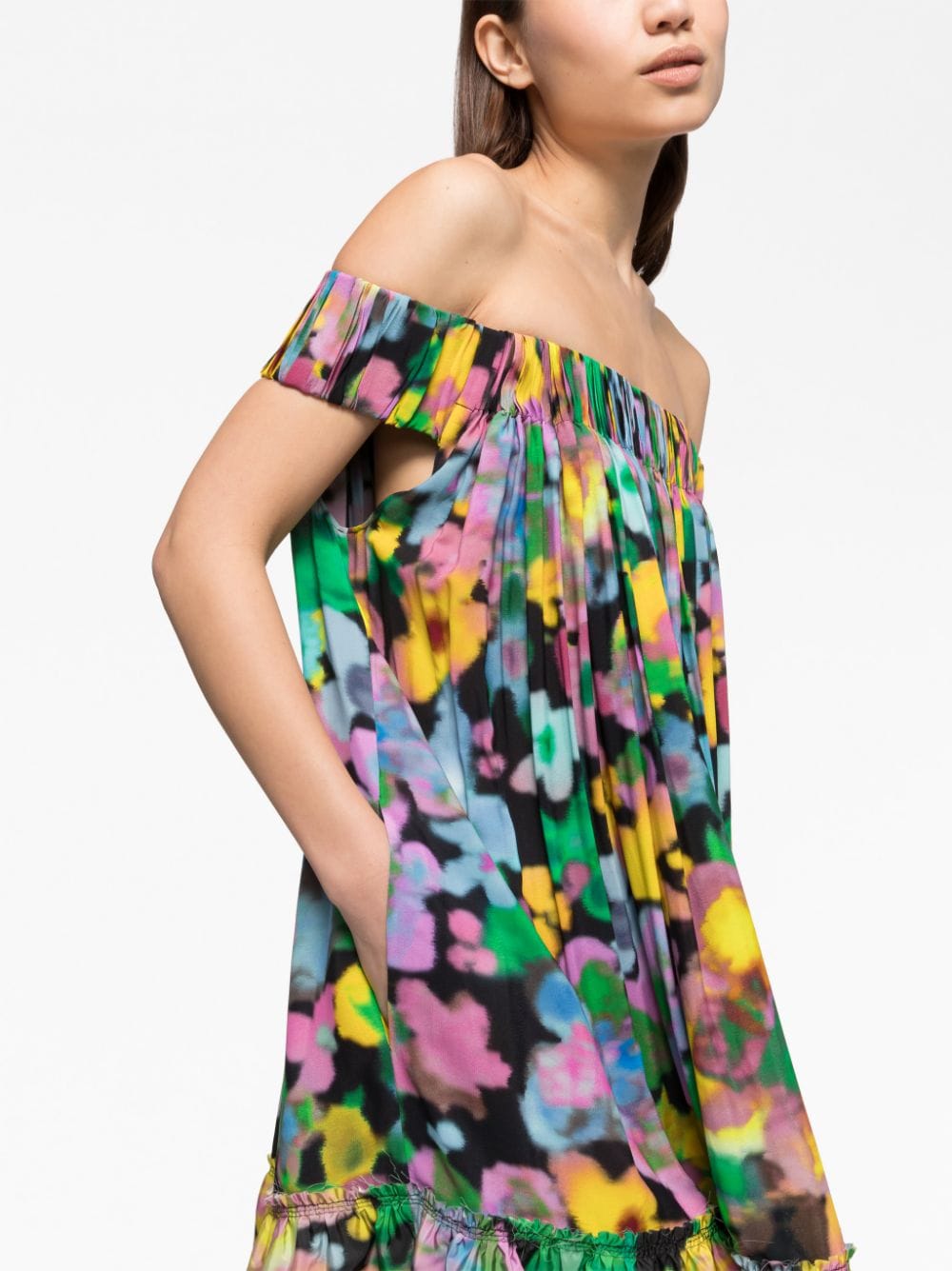 AZ FACTORY WITH LUTZ HUELLE Gaia Off-Shoulder Midi Dress