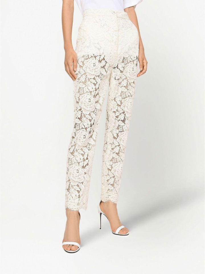 Dolce & Gabbana Floral lace trousers