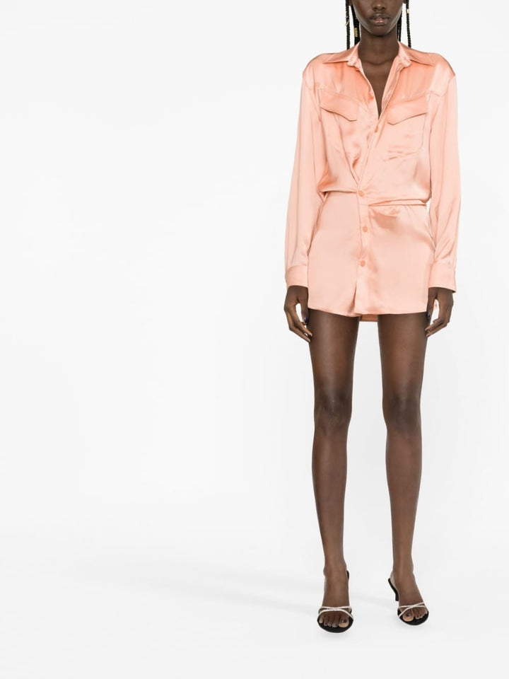 Off White Mini Shirt Dress