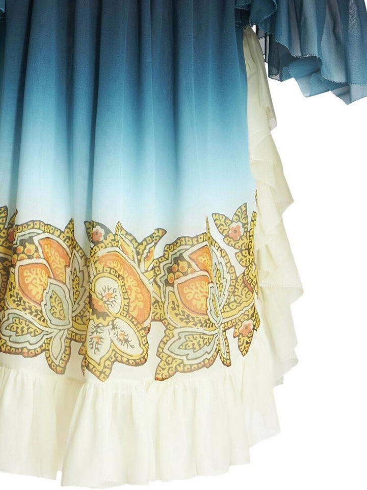 Etro Paisley Print off-shoulder Mini Dress