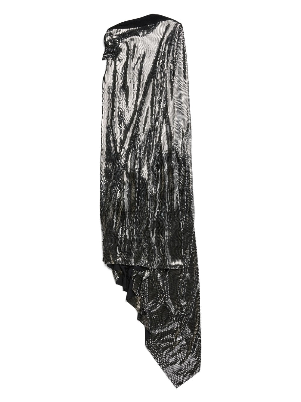 Balenciaga Metallic-Effect Off-Shoulder Maxi DRess