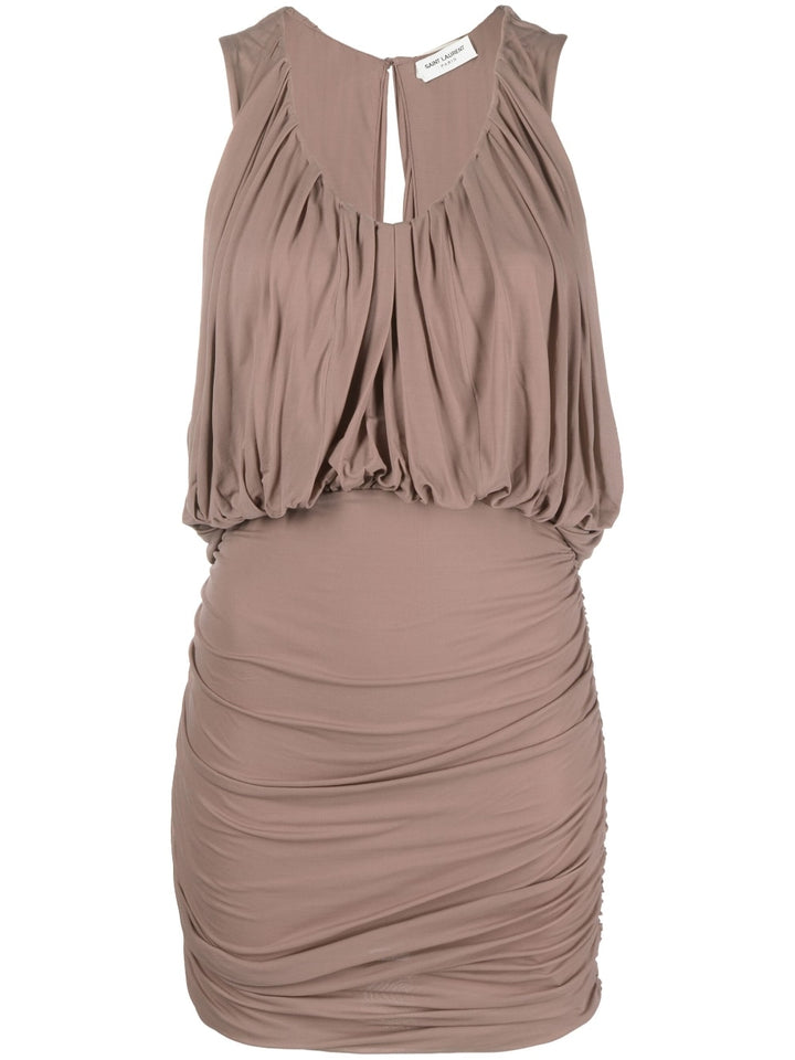 Saint Laurent Mini Draped Dress