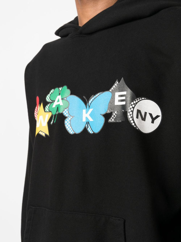 AWAKE NY Logo Print Hoodie