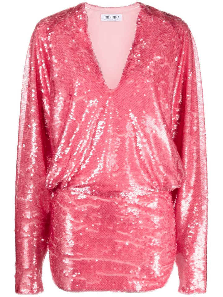 The Attico Sequin Mini Dress