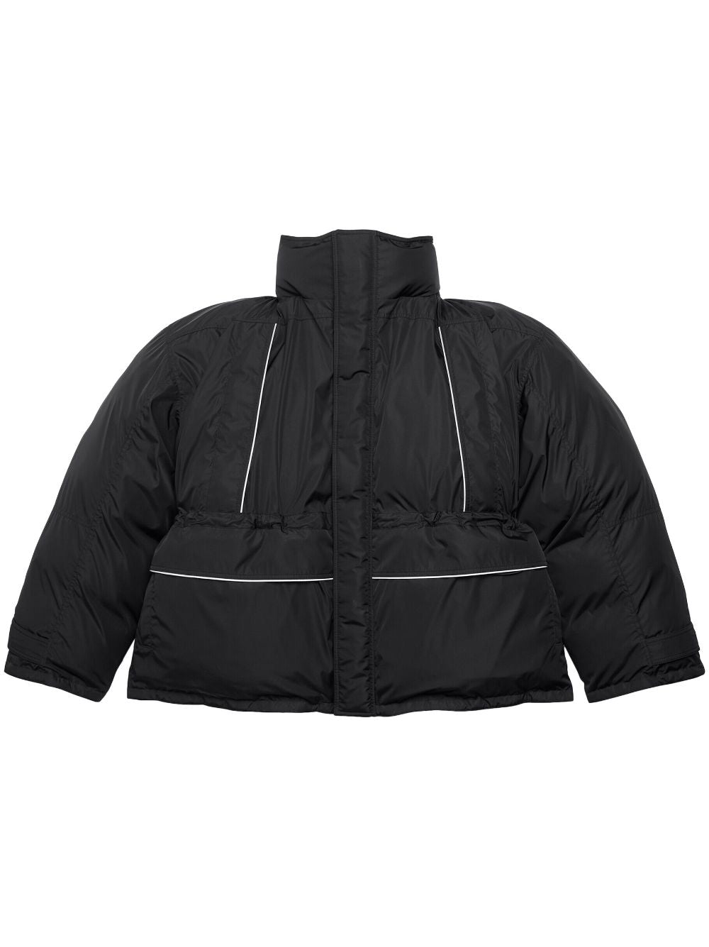 BALENCIAGA バレンシアガ Black Polyester Padded Jacket Balenciaga Black C Shape Puffer Zip Up Jacket size 44 | eBay