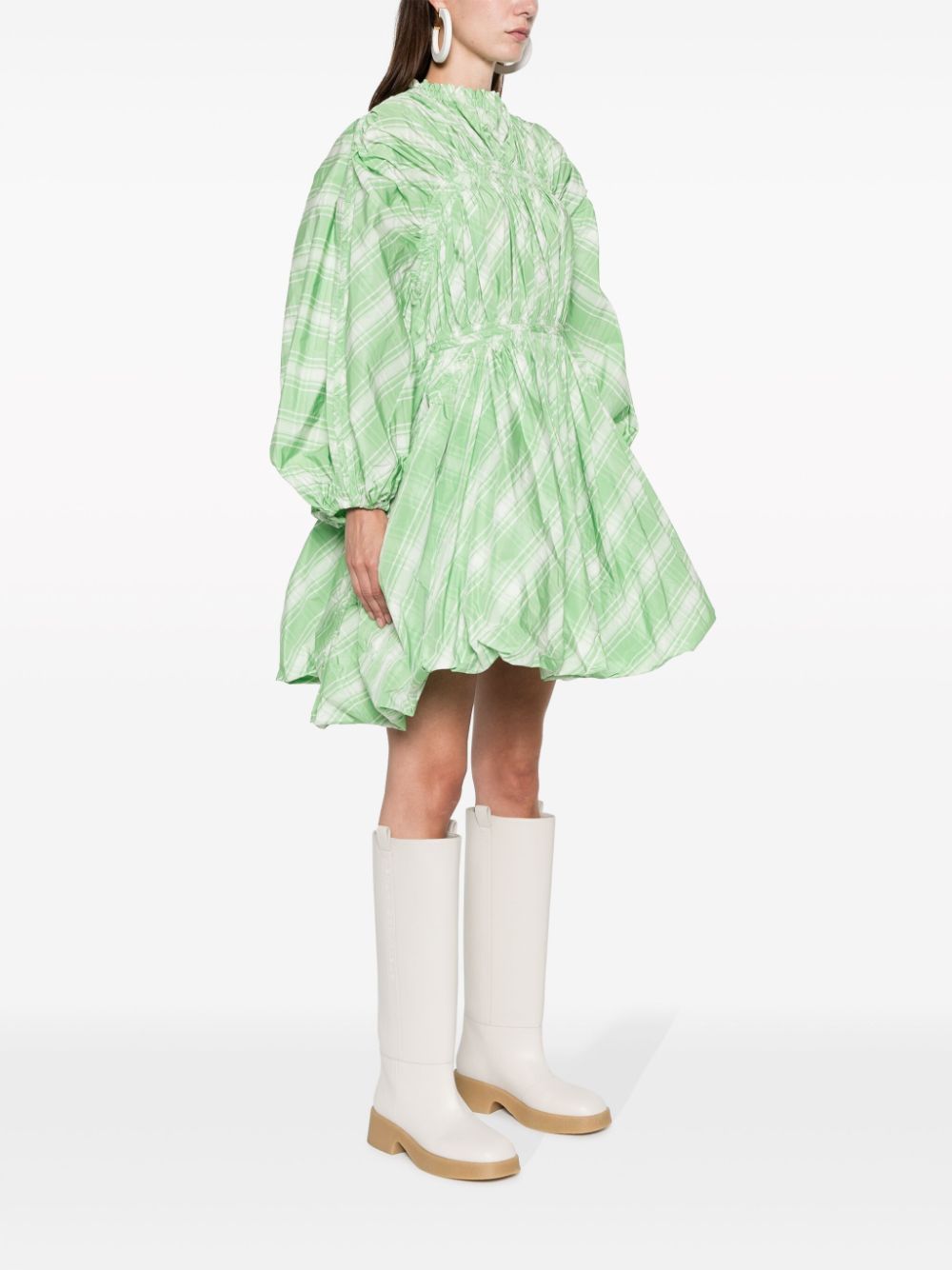 JIL SANDER FASHION plaid-check Mini Dress