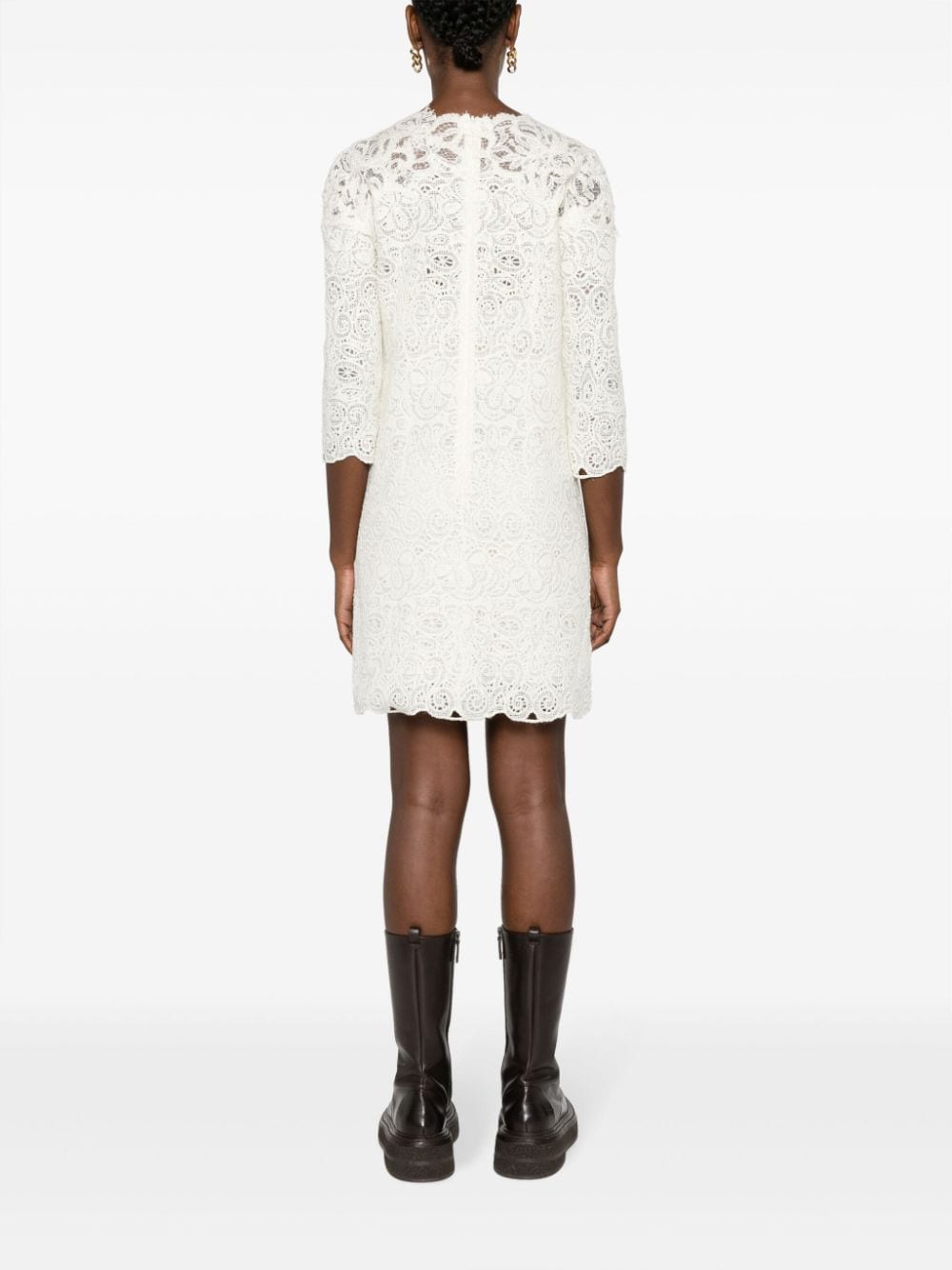 Ermanno Scervino Guipure Lace Mini Dress