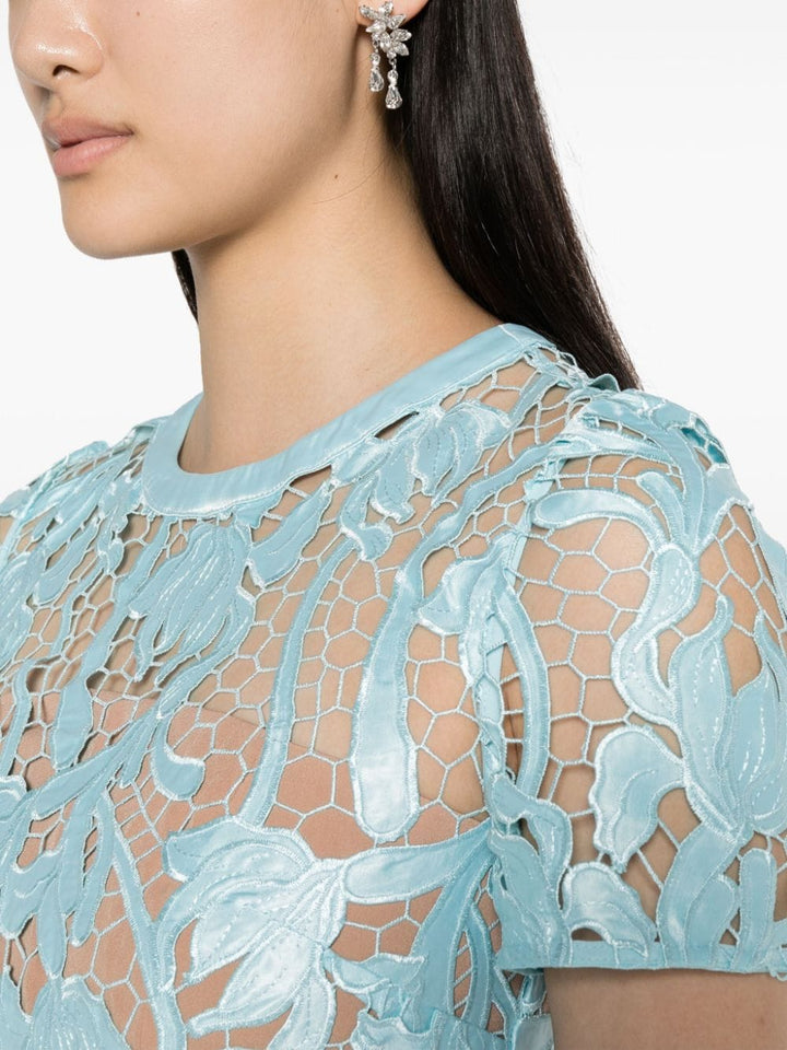 Self-portrait Lace Guipure Midi Dress