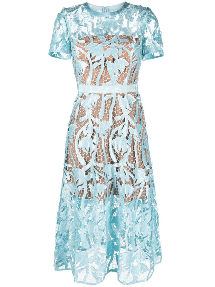 Self-portrait Lace Guipure Midi Dress