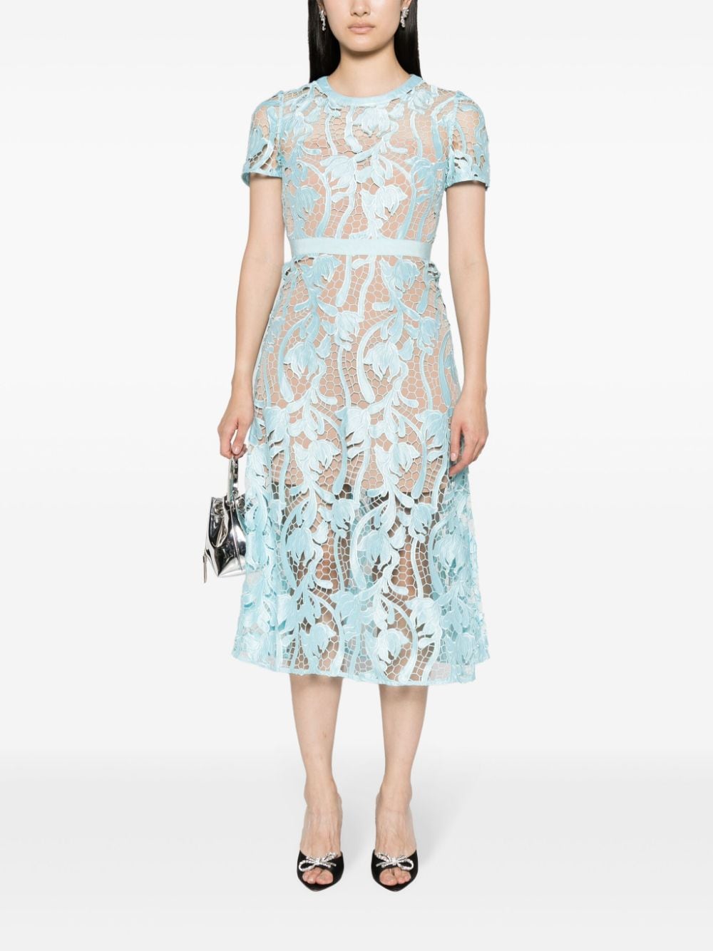 Self-portrait Lace Guipure Midi Dress