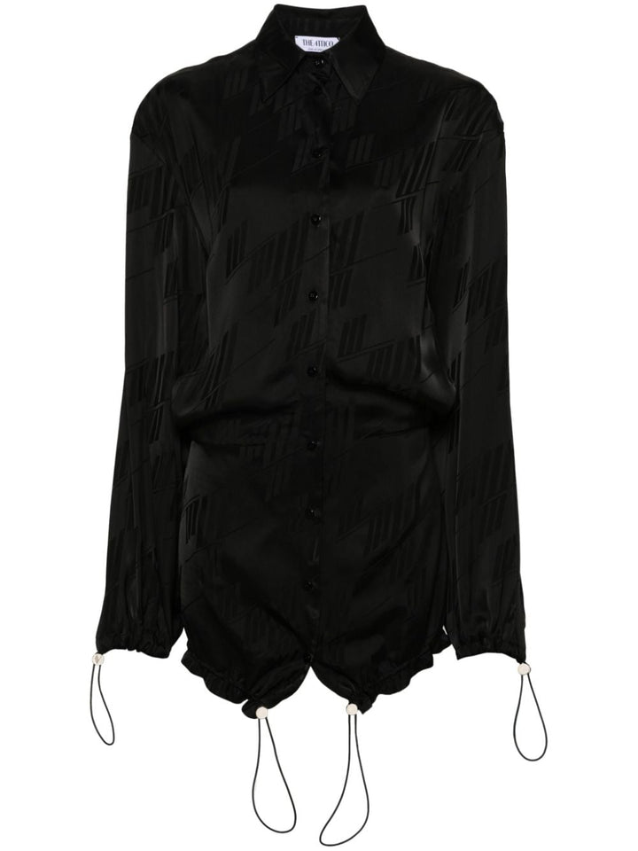 The Attico Satin Mini Shirt Dress