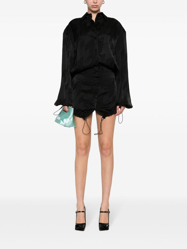 The Attico Satin Mini Shirt Dress