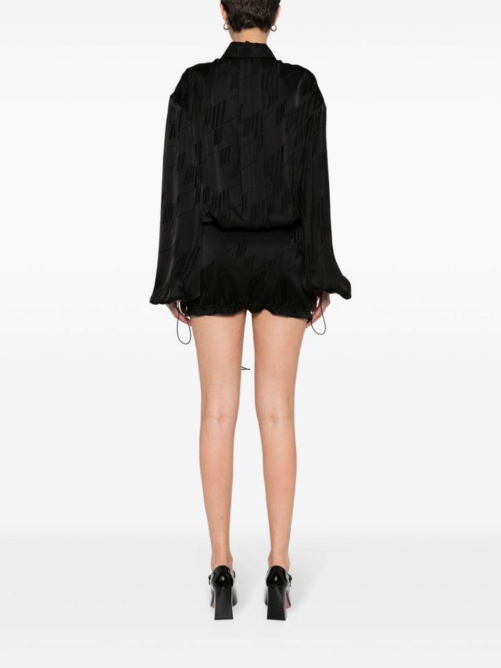 The Attico Satin Mini Shirt Dress