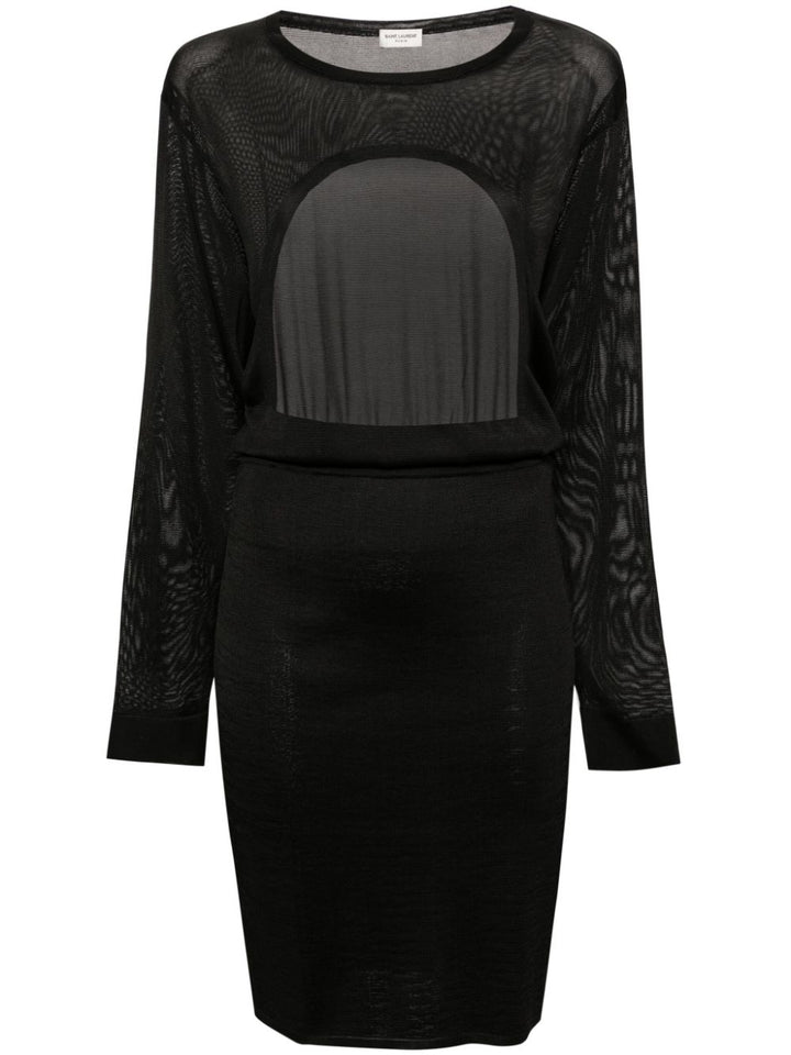Saint Laurent Open Back Knee-Length Dress