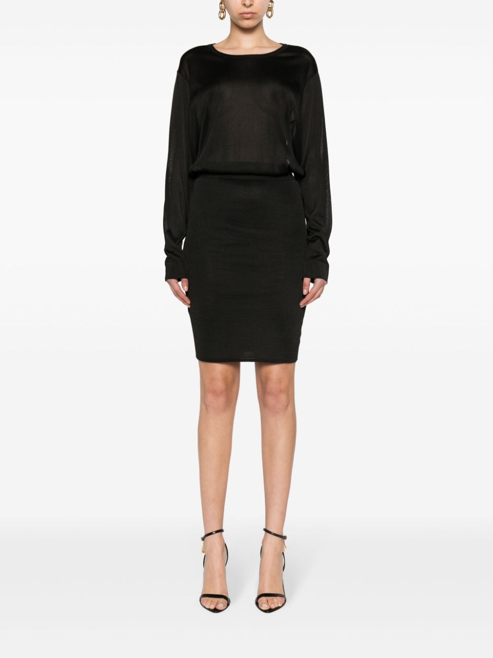 Saint Laurent Open Back Knee-Length Dress