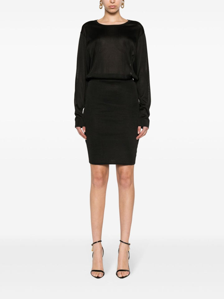 Saint Laurent Open Back Knee-Length Dress