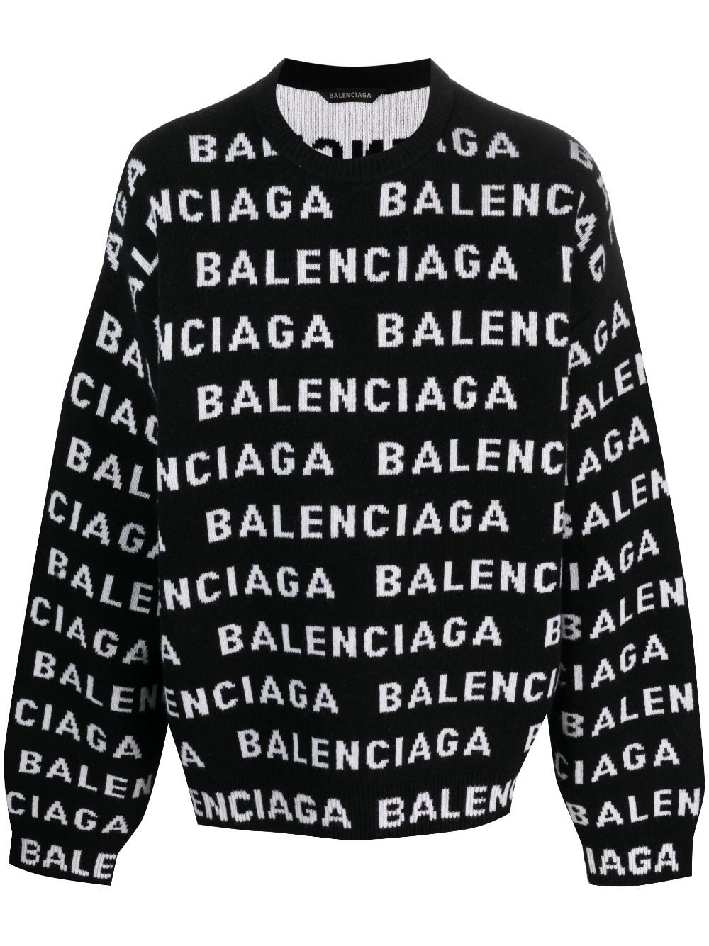 Balenciaga All Over Logo Knit Sweater – Choosh