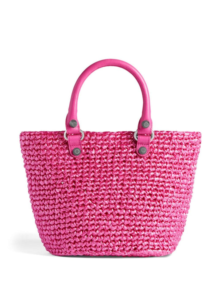 Balenciaga Le Cagole Raffia tote Bag