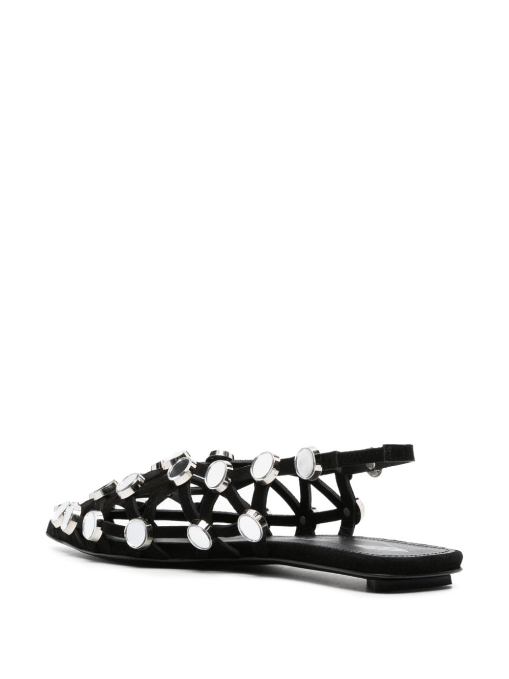 The Attico Grid rhinestone-embellished ballerinas