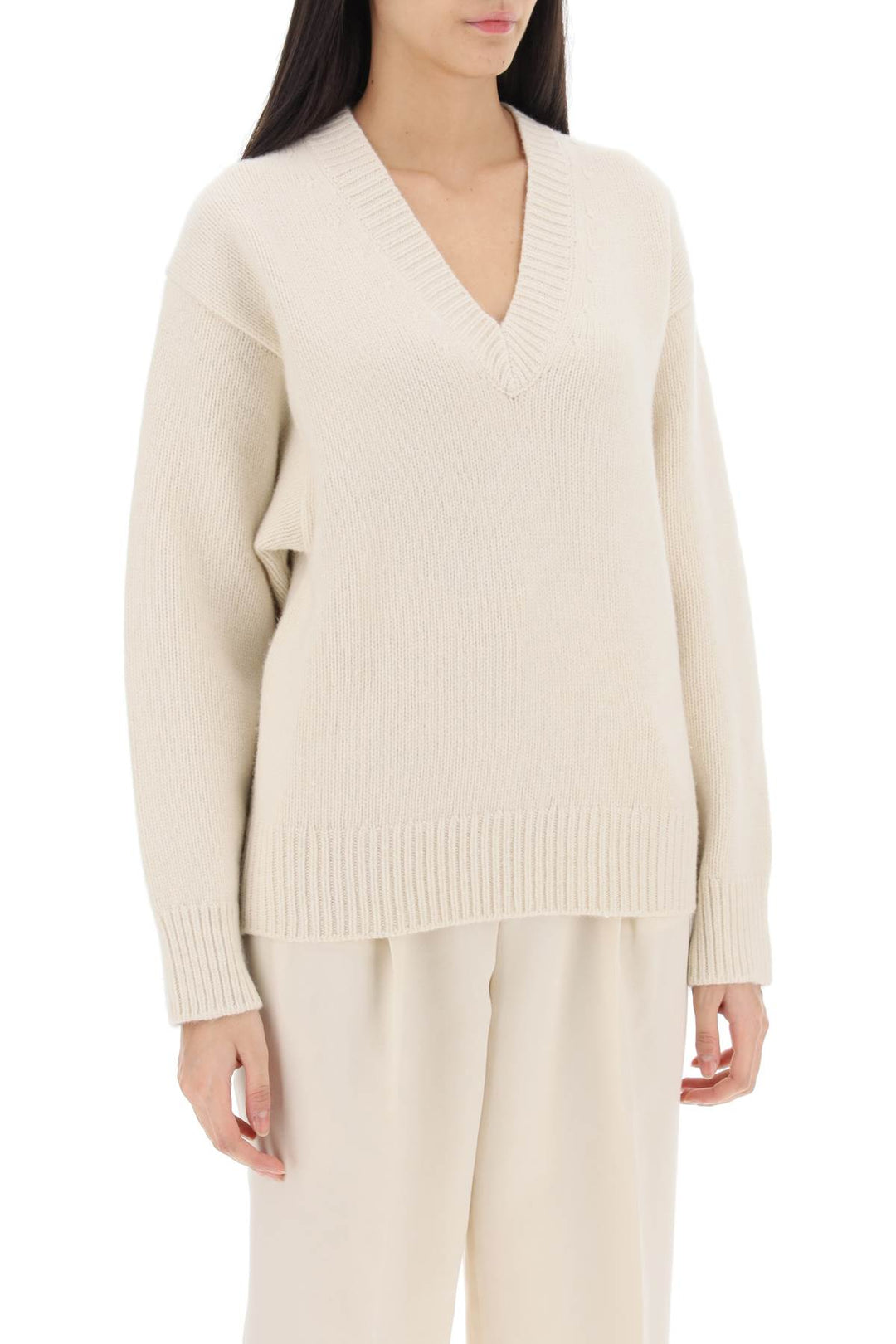 Toteme Wool And Cashmere Sweater   Bianco