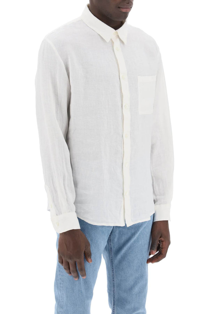 A.P.C. Linen Cassel Shirt For   Bianco