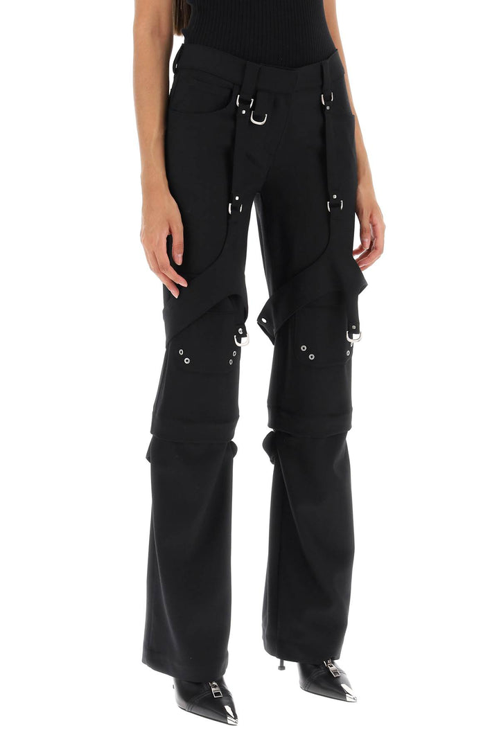 Off White Cargo Pants In Wool Blend   Nero