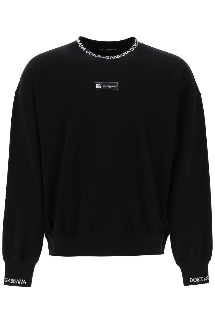 Dolce & Gabbana Replace With Double Quoteoversized Sweatshirt With   Nero