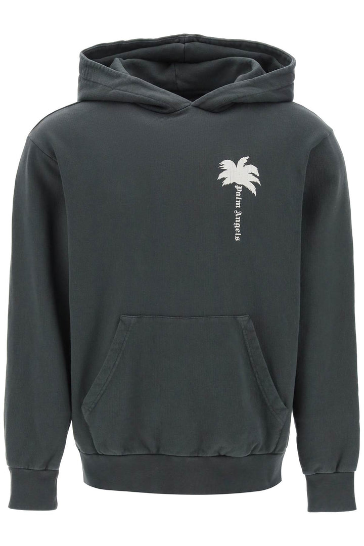 Palm Angels The Palm Hooded Sweatshirt With   Grigio