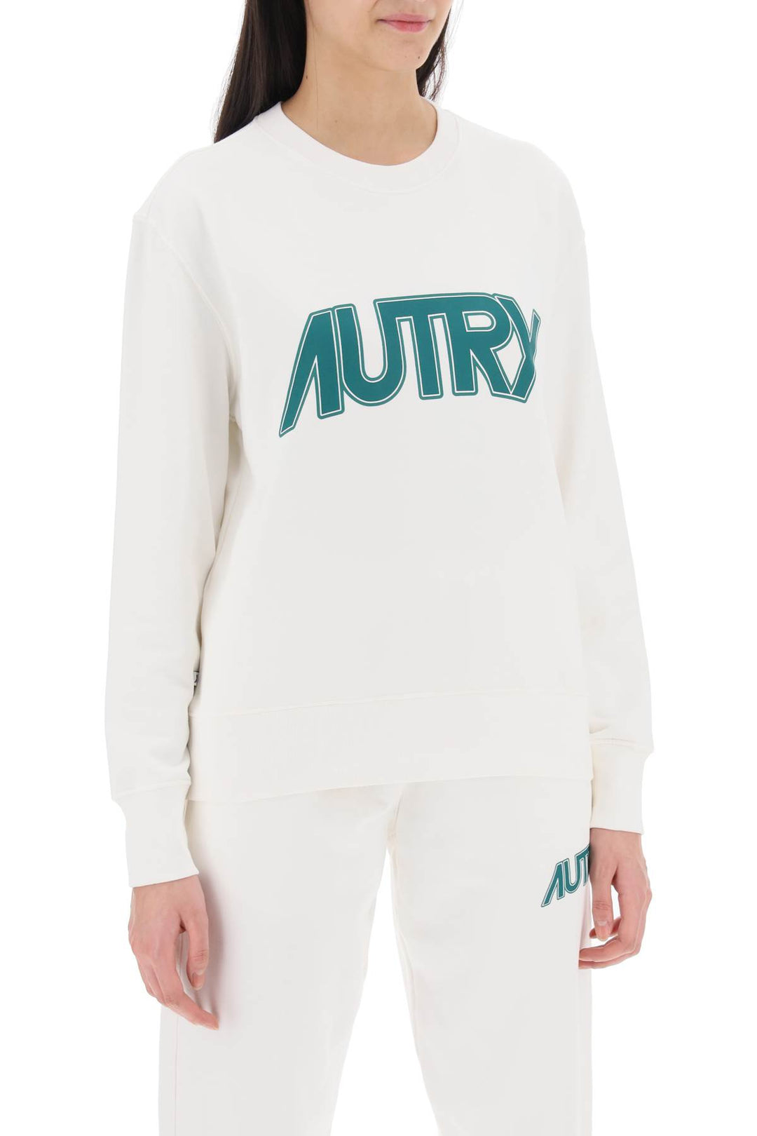 Autry Sweatshirt With Maxi Logo Print   Bianco